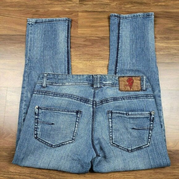 Jolt Brand Womens Blue Denim Distressed Skinny Jeans Size 5 (30x26) EUC - Picture 4 of 7